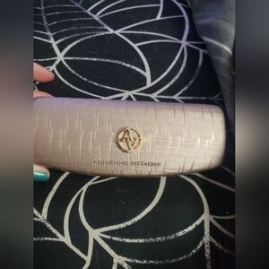 Adrienne Vittadini Textured Cream Case with Gold Logo